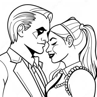 Love Joker And Harley Quinn Coloring Pages