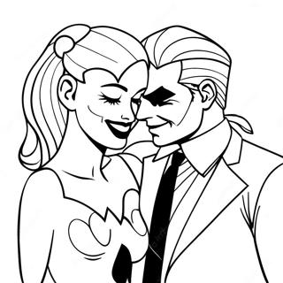 Love Joker And Harley Quinn Coloring Page 33301-17514