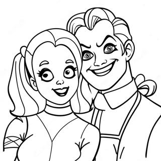 Cute Joker And Harley Quinn Coloring Page 33302-17517