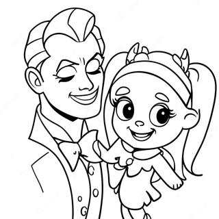 Cute Joker And Harley Quinn Coloring Page 33302-17520