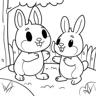 Max And Ruby Playing In The Garden Coloring Page 33312-17525