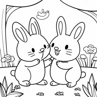 Max And Ruby Playing In The Garden Coloring Page 33312-17528