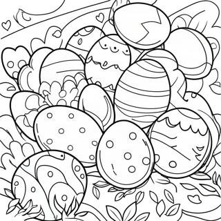 Colorful Easter Eggs Coloring Page 33322-17534