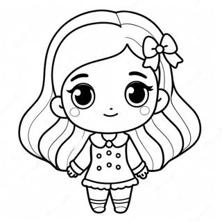 Chibi Girl Coloring Page 33331-17538