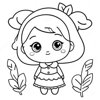 Cute Chibi Girl With Big Eyes Coloring Page 33332-17542