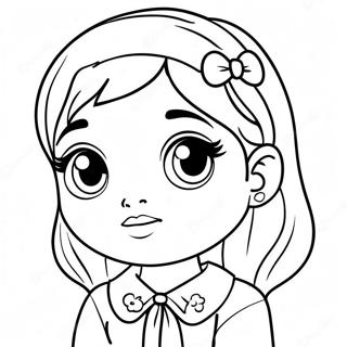 Cute Chibi Girl With Big Eyes Coloring Page 33332-17544