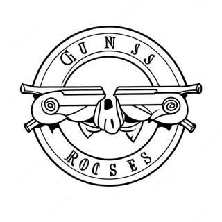 Guns And Roses Logo Coloring Page 33341-17548