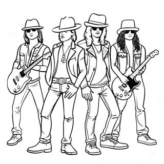 Guns And Roses Band Members Coloring Page 33342-17549