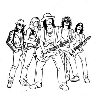 Guns And Roses Band Members Coloring Page 33342-17551