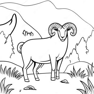 Majestic Rams In Nature Coloring Page 33352-17557