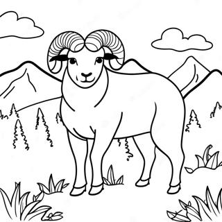 Majestic Rams In Nature Coloring Page 33352-17559