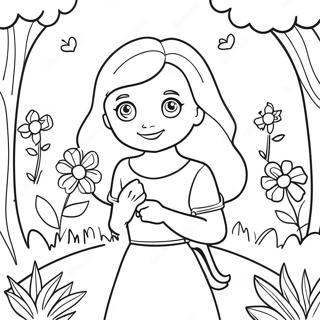 Emma In A Magical Garden Coloring Page 33392-17589