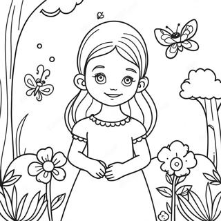 Emma In A Magical Garden Coloring Page 33392-17591