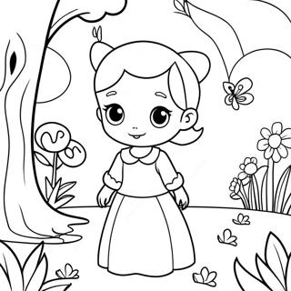 Emma In A Magical Garden Coloring Page 33392-17592