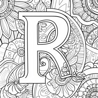 Letter R Coloring Page 3339-2714