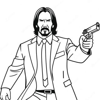 John Wick In Action Coloring Page 33402-17597