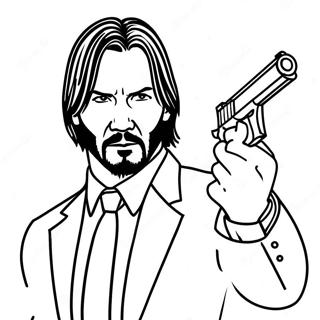 John Wick In Action Coloring Page 33402-17598