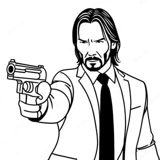 John Wick In Action Coloring Page 33402-17600