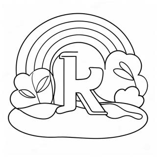 Rainbow Letter R Coloring Page 3340-2718