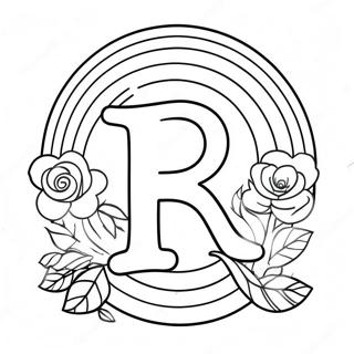 Rainbow Letter R Coloring Page 3340-2719