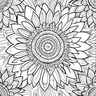 Colorful Turkey Feather Mandala Coloring Page 33412-17607