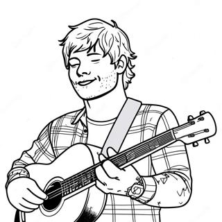 Ed Sheeran Coloring Page 33421-17610