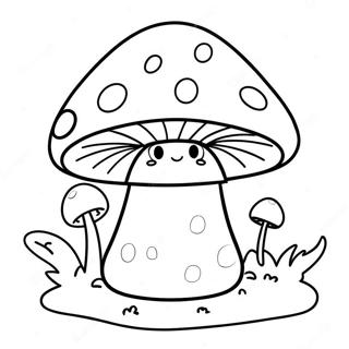 Cute Mushroom Coloring Page 33441-17627