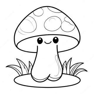 Cute Mushroom Coloring Page 33441-17628