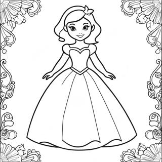 Disney Princess Paper Doll Coloring Page 33451-17635