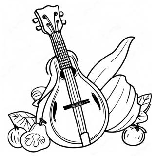 Mandolin Coloring Page 33471-17651