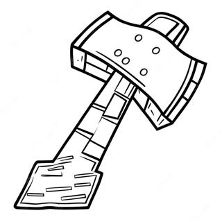 Minecraft Axe Coloring Page 33481-17659