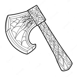 Minecraft Diamond Axe Coloring Page 33482-17662