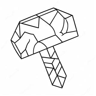 Minecraft Diamond Axe Coloring Page 33482-17663