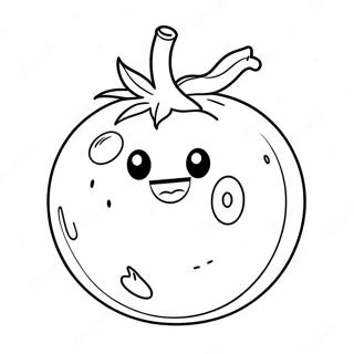 Cute Tomato Character Coloring Page 33492-17669