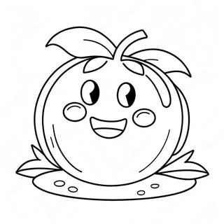 Cute Tomato Character Coloring Page 33492-17672