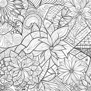 Colorful Geometric Quilt Patterns Coloring Page 3350-2725