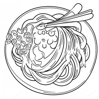 Delicious Spaghetti Coloring Page 33512-17685