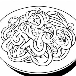 Delicious Spaghetti Coloring Page 33512-17686