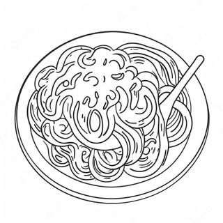 Delicious Spaghetti Coloring Page 33512-17687