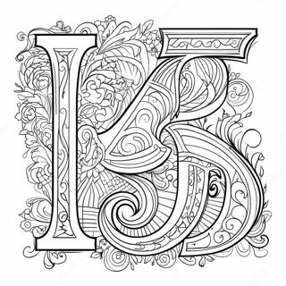 Elegant Alphabet Designs Coloring Page 33522-17693