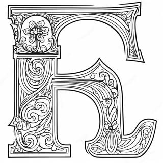 Elegant Alphabet Designs Coloring Page 33522-17694