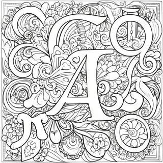 Elegant Alphabet Designs Coloring Page 33522-17696