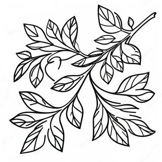 Leafy Branch Coloring Page 33562-17725