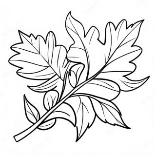 Leafy Branch Coloring Page 33562-17727