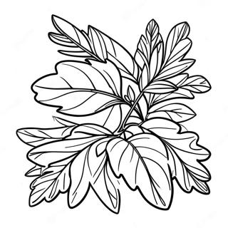 Leafy Branch Coloring Page 33562-17728