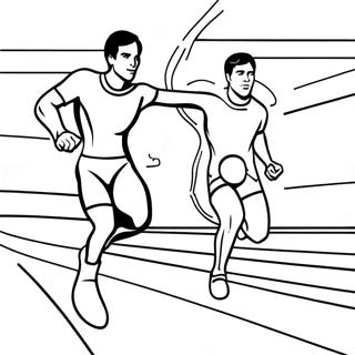 Exciting Relay Race Coloring Page 33572-17734