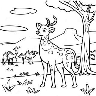 African Savanna Coloring Pages