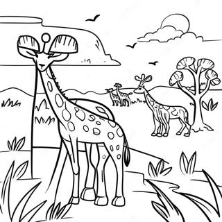 African Savanna Coloring Page 33581-17739