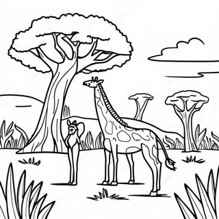 African Savanna Coloring Page 33581-17740