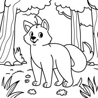 Vibrant Green Forest Animals Coloring Page 33592-17749